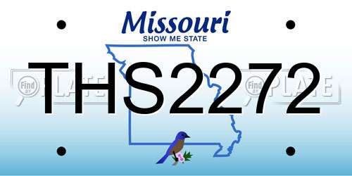 THS2272 Missouri License Plate