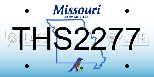 THS2277 Missouri License Plate
