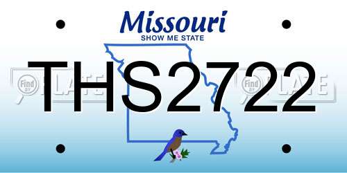 THS2722 Missouri License Plate