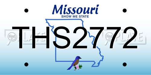THS2772 Missouri License Plate