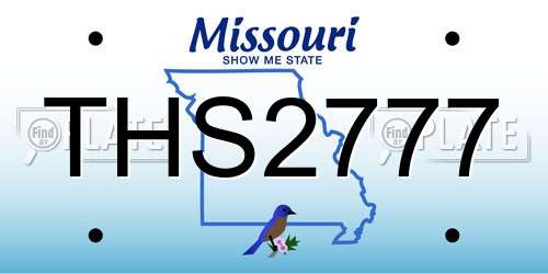 THS2777 Missouri License Plate