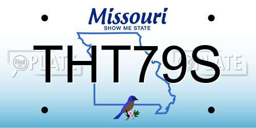 THT79S Missouri License Plate