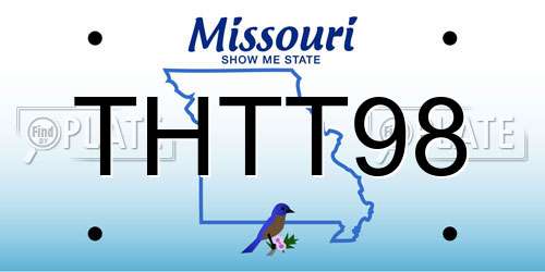 THTT98 Missouri License Plate