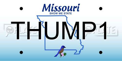 THUMP1 Missouri License Plate