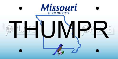 THUMPR Missouri License Plate