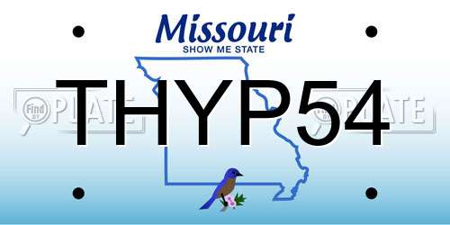 THYP54 Missouri License Plate