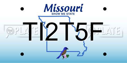 TI2T5F Missouri License Plate
