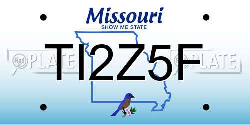 TI2Z5F Missouri License Plate