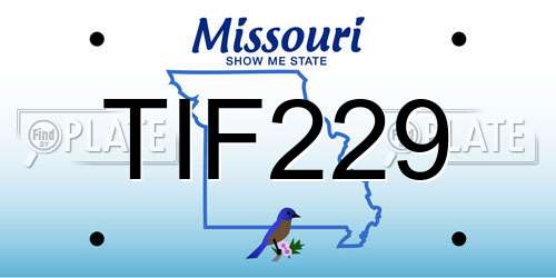 TIF229 Missouri License Plate