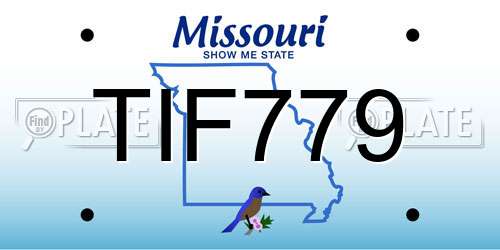 TIF779 Missouri License Plate