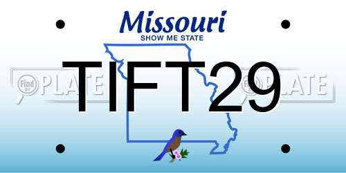 TIFT29 Missouri License Plate