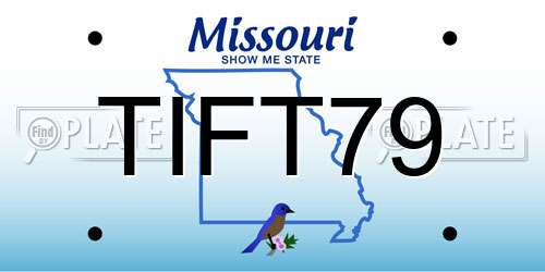 TIFT79 Missouri License Plate