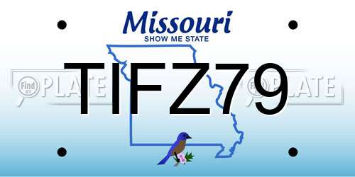 TIFZ79 Missouri License Plate