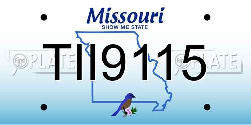 TII9115 Missouri License Plate