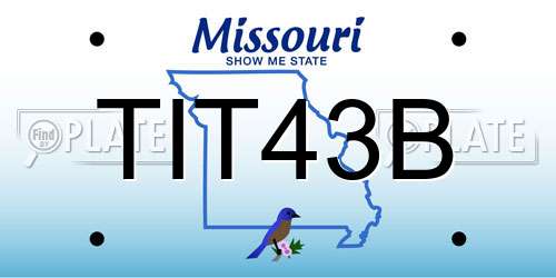 TIT43B Missouri License Plate