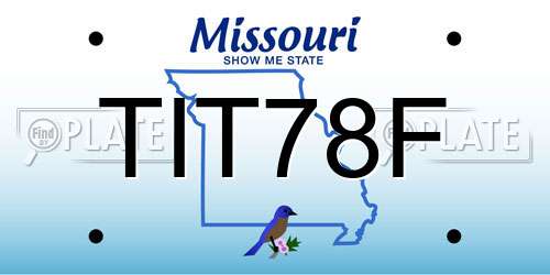 TIT78F Missouri License Plate