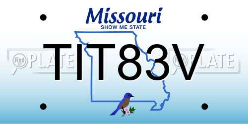 TIT83V Missouri License Plate