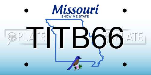 TITB66 Missouri License Plate