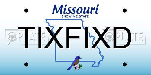 TIXFIXD Missouri License Plate