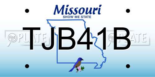 TJB41B Missouri License Plate