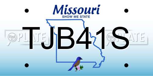 TJB41S Missouri License Plate