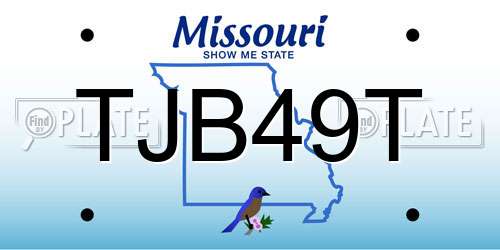TJB49T Missouri License Plate