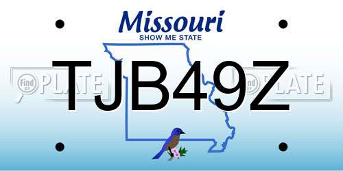 TJB49Z Missouri License Plate