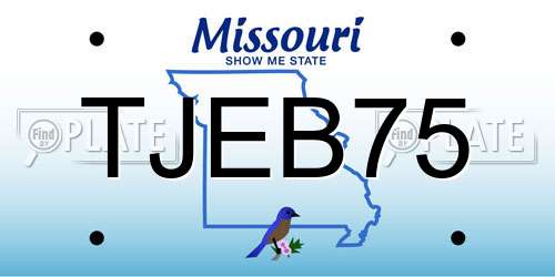 TJEB75 Missouri License Plate
