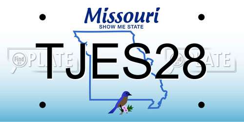 TJES28 Missouri License Plate