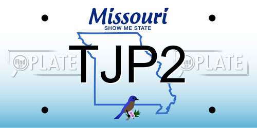 TJP2 Missouri License Plate