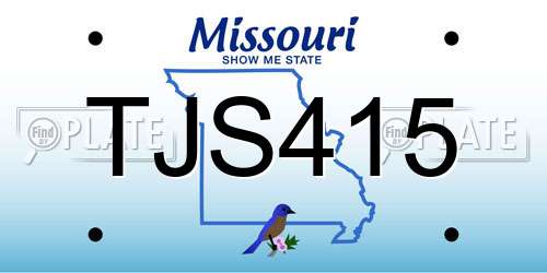 TJS415 Missouri License Plate