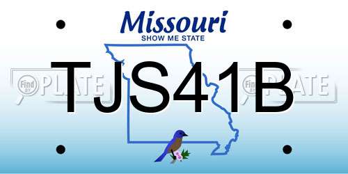 TJS41B Missouri License Plate