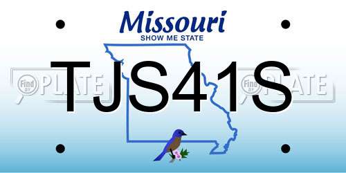 TJS41S Missouri License Plate