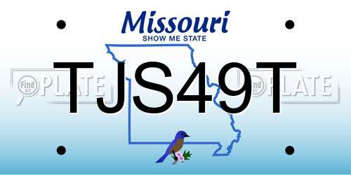 TJS49T Missouri License Plate