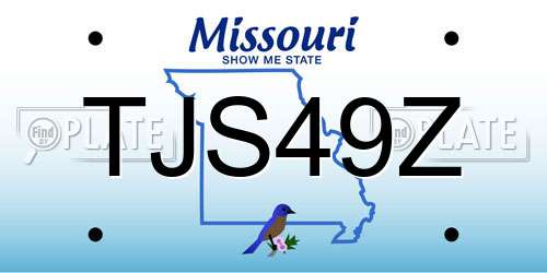 TJS49Z Missouri License Plate