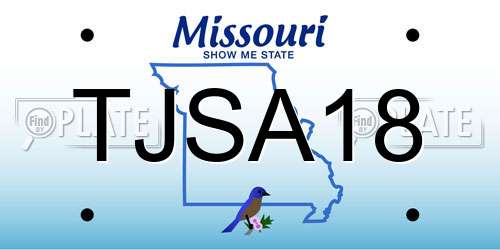 TJSA18 Missouri License Plate