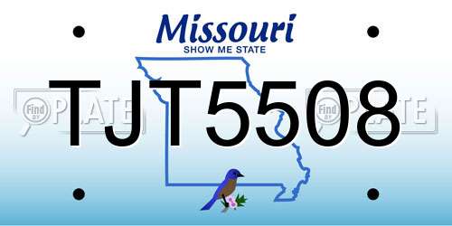 TJT5508 Missouri License Plate