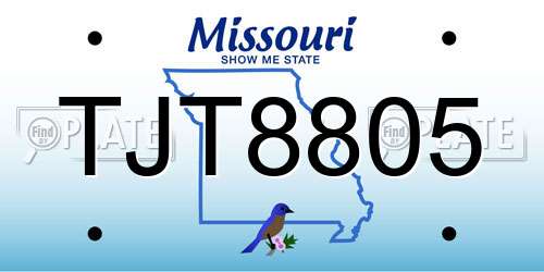 TJT8805 Missouri License Plate