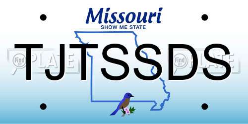 TJTSSDS Missouri License Plate