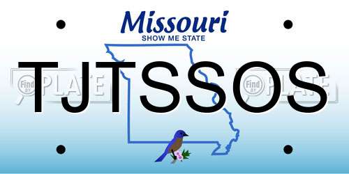 TJTSSOS Missouri License Plate