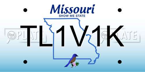 TL1V1K license plate in MO state