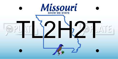 TL2H2T Missouri License Plate