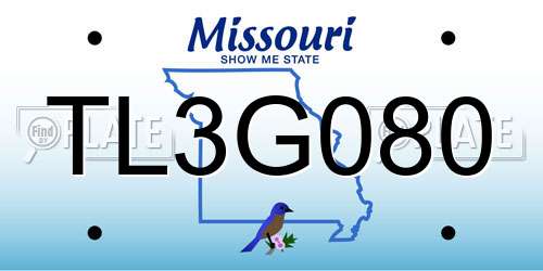 TL3G080 Missouri License Plate