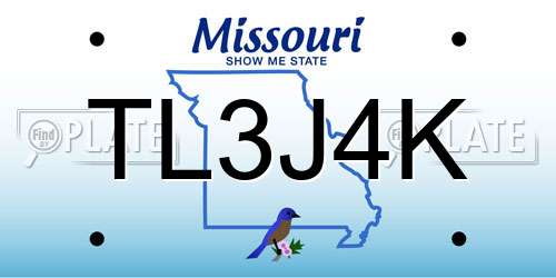 TL3J4K Missouri License Plate