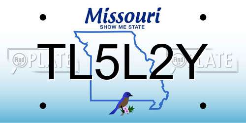TL5L2Y Missouri License Plate