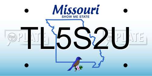 TL5S2U Missouri License Plate