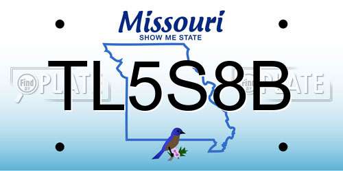 TL5S8B Missouri License Plate