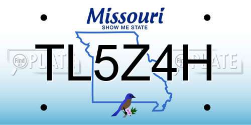 TL5Z4H Missouri License Plate