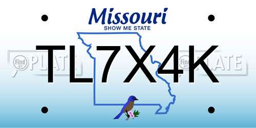 TL7X4K Missouri License Plate
