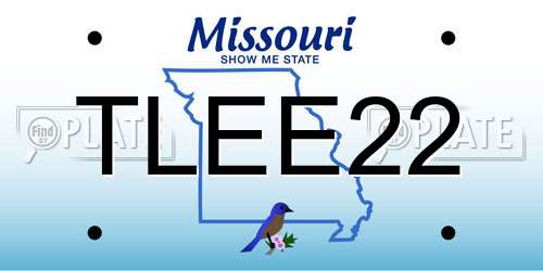 TLEE22 Missouri License Plate